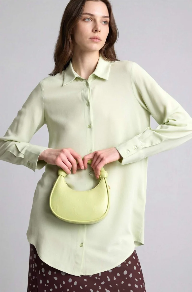 ديفاكتو Regular Fit Shirt Collar Long Sleeve Tunic