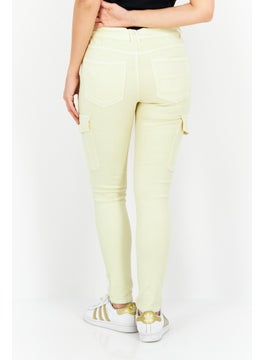 Don't Call Me Jennyfer Women Skinny Fit Textured Cargo Pants, Cream  - Image 3