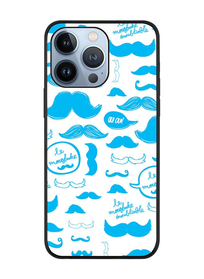 Stylizedd Rugged Black edge case for Apple iPhone 13 Pro Slim fit Soft Case Flexible Rubber Edges Anti Drop TPU Gel Thin Cover - Le Moustache  - Image 1