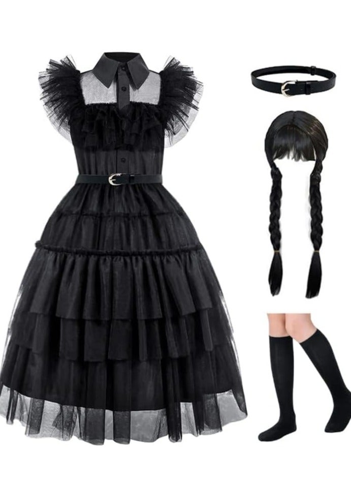 SYOSI Girls Cosplay Princess Outfits Kids Party Dress Stage Show Up, 140CM - Image 1