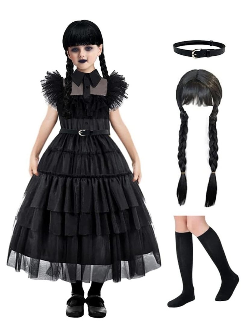 SYOSI Girls Cosplay Princess Outfits Kids Party Dress Stage Show Up, 140CM - Image 2