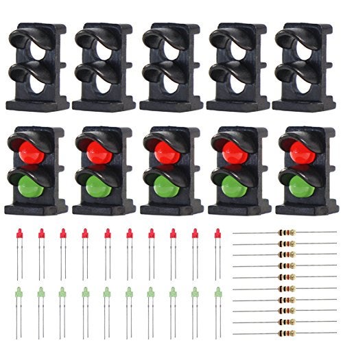 Evemodel 10 Sets Target Face with LEDs for Railway Dwarf Signal N Z Scale 2 Aspects JTD14 - Image 1