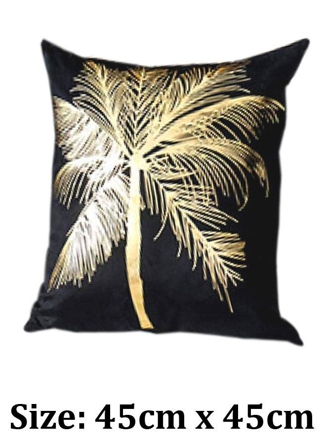 fashionhome - Cushion Covers Décor Throw Pillow Cover Gold Leaves Printed Decorative Pillow Cushion Cover for Bedroom Sofa Car Home Décor - Image 1