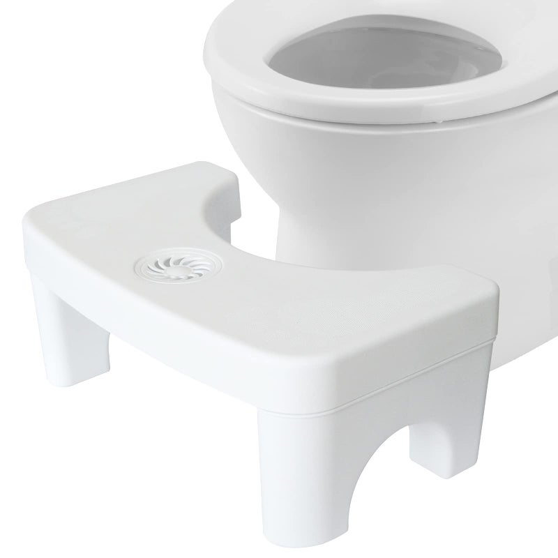 Ptanok Ptanok Squatting Toilet Stool 7 Height Bathroom NonSlip Toilet Footstool with Aromatherapy BoxConvenient and Compact Great for Easy StorageWhite 