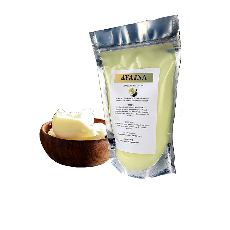 Yajna Organic Raw African Shea Butter 100% Pure,Natural & Unrefined| Skin Moisturizer For Face, Body & Hair| 4 OZ/115 GM Ivory/White Grade A | DIY Creams, Balms, Lotions, Soaps| Moisturizes Dry Skin - Image 4