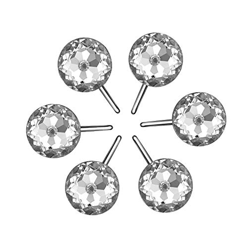 HBlife 12 Pcs Acrylic Decorative Rolling Diamond Shower Curtain Hooks Rust Proof Rhinestones Crystal Bling Shower Curtain Hooks for Curtain and Shower Rod, Clear Round - Image 4