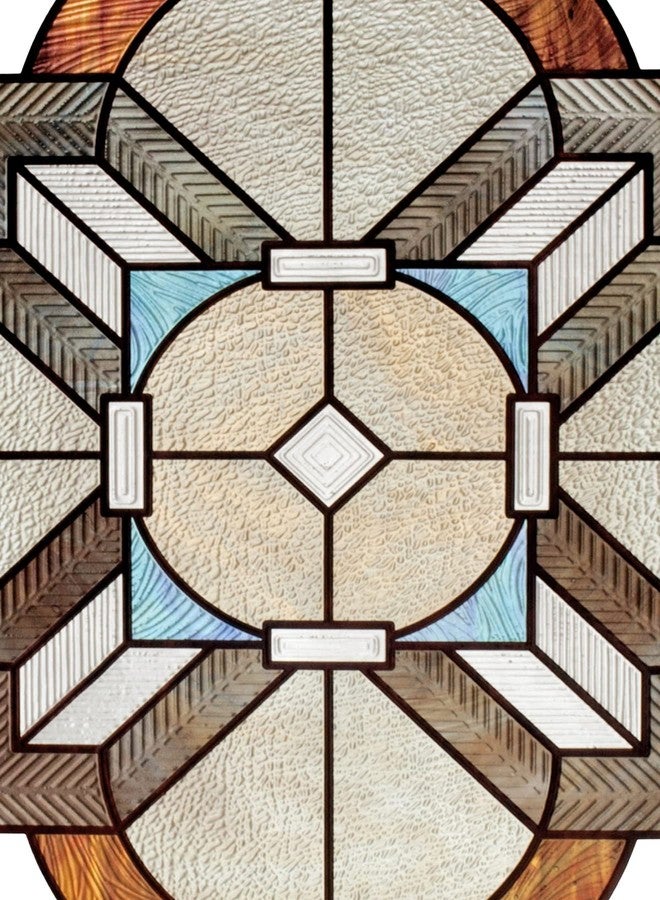 آرت سكيب فيلم نوافذ ديكوري بنمط زجاج ملون من آرتسكيب نيوبورت أمبر أكسنت | غير لاصق ويوفر حماية من الأشعة فوق البنفسجية | سهل التركيب والإزالة | 12 × 12 بوصة | صنع في الولايات المتحدة الأمريكية - Image 2