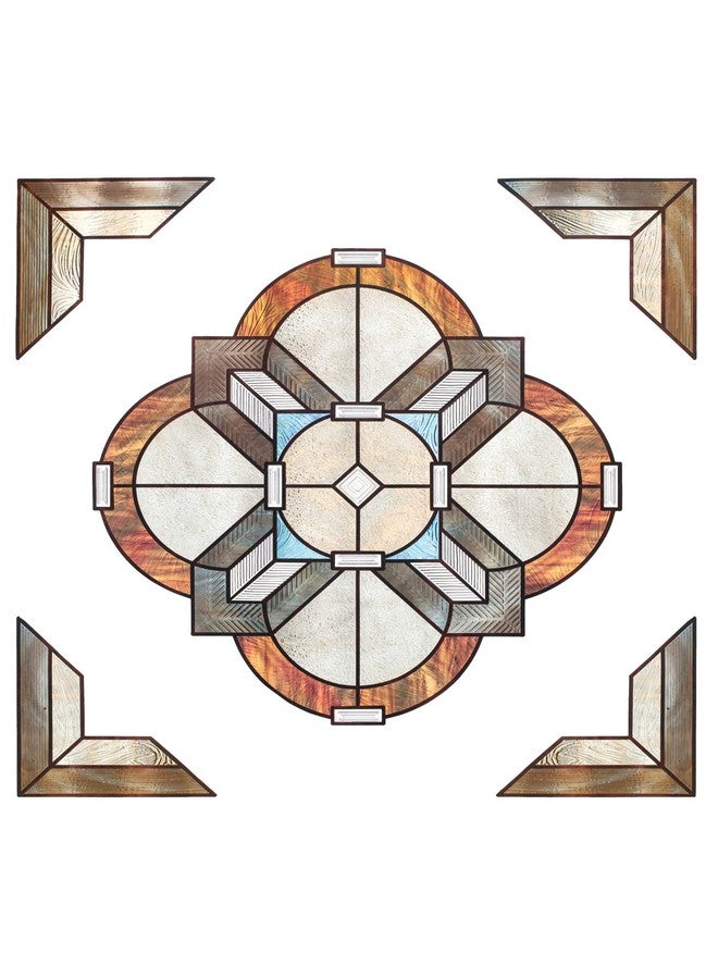 آرت سكيب فيلم نوافذ ديكوري بنمط زجاج ملون من آرتسكيب نيوبورت أمبر أكسنت | غير لاصق ويوفر حماية من الأشعة فوق البنفسجية | سهل التركيب والإزالة | 12 × 12 بوصة | صنع في الولايات المتحدة الأمريكية - Image 3