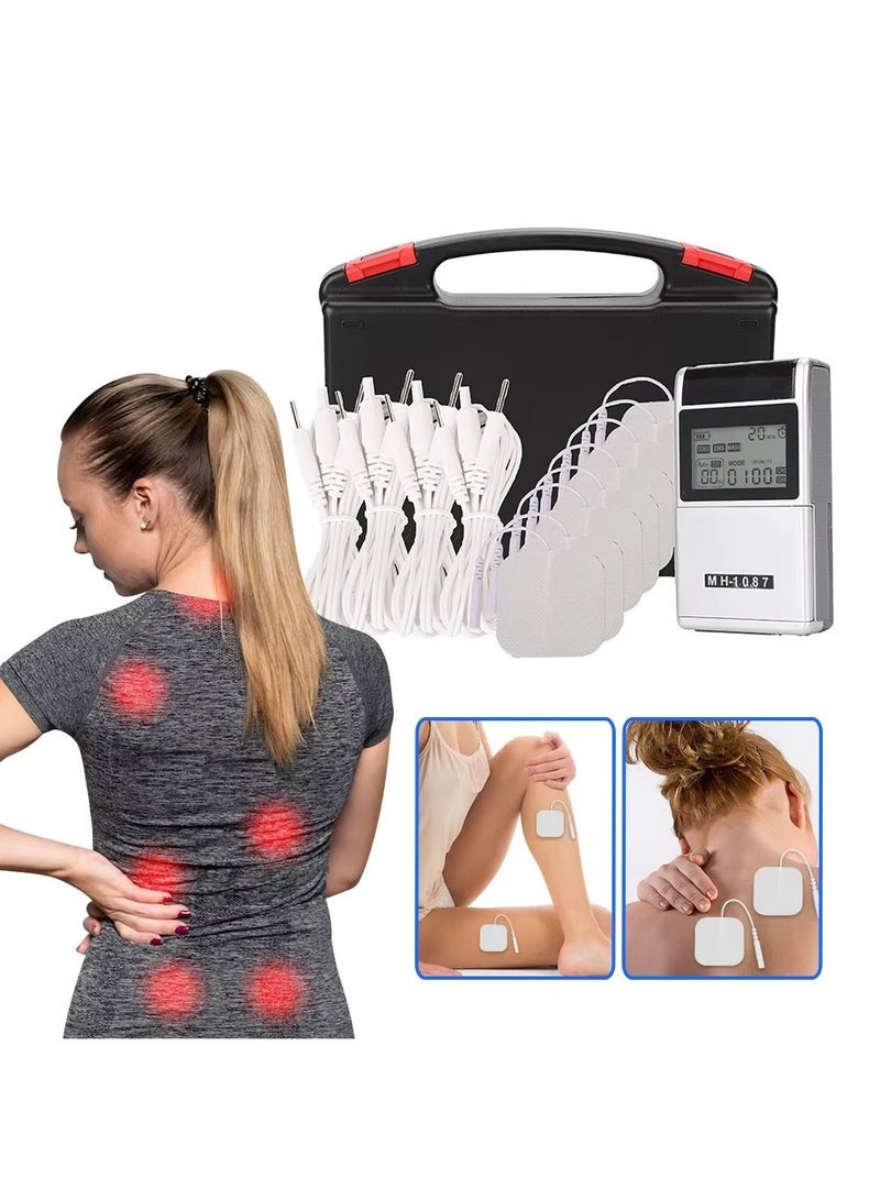 KADIP Rechargeable Tens Unit Muscle Stimulator, 48 Modes EMS TENS Machine with 8 TENS Pads, Meridian Massage Instrument, Pain Relief for Back Neck and Shoulders, Muscle Relaxer, Stim Machine, Electrotherapy - Image 1