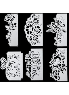 Patelai 6 Pcs Die Cuts For Card Making Metal Die Cut Flower Butterfly Lace Bird Happy Birthday Cutting Dies Embossing Stencil Template For Diy Paper Crafting Scrapbook Album Cards Decoration 6 Styles  - Image 1