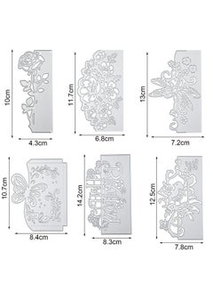 Patelai 6 Pcs Die Cuts For Card Making Metal Die Cut Flower Butterfly Lace Bird Happy Birthday Cutting Dies Embossing Stencil Template For Diy Paper Crafting Scrapbook Album Cards Decoration 6 Styles  - Image 2