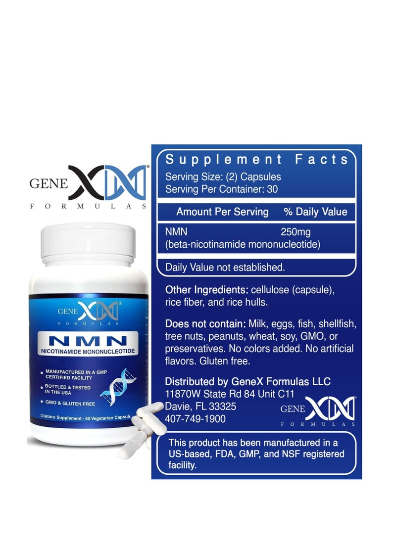 Genex Formulas - NMN Nicotinamide Mononucleotide 60 Vegetarian Capsules pack of 4 - Image 1