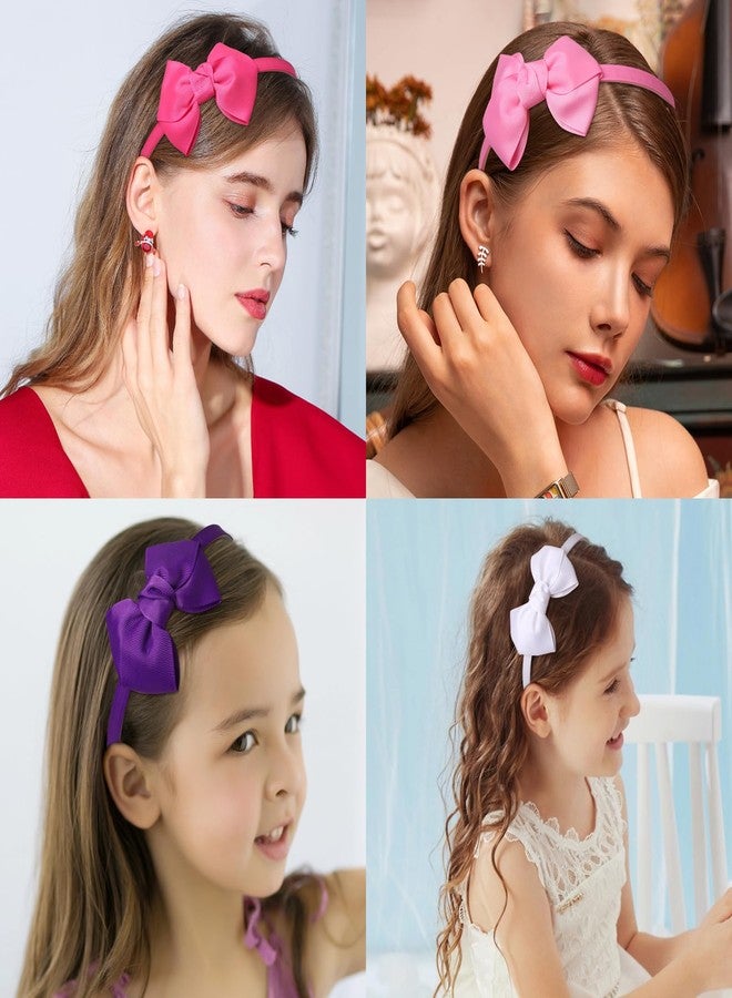 Candygirl Grosgrain Ribbon Headbands with Bows for Toddler Girls and Babies, Includes Hair Hoops (20Pcs Hair Accessories) - Image 5