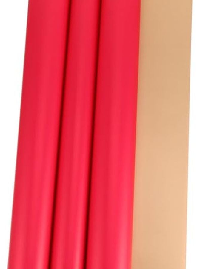Red Gold Floral Double Sided Wrapping Paper 20Pcs DIY Craft Bouquet Packaging - Image 1