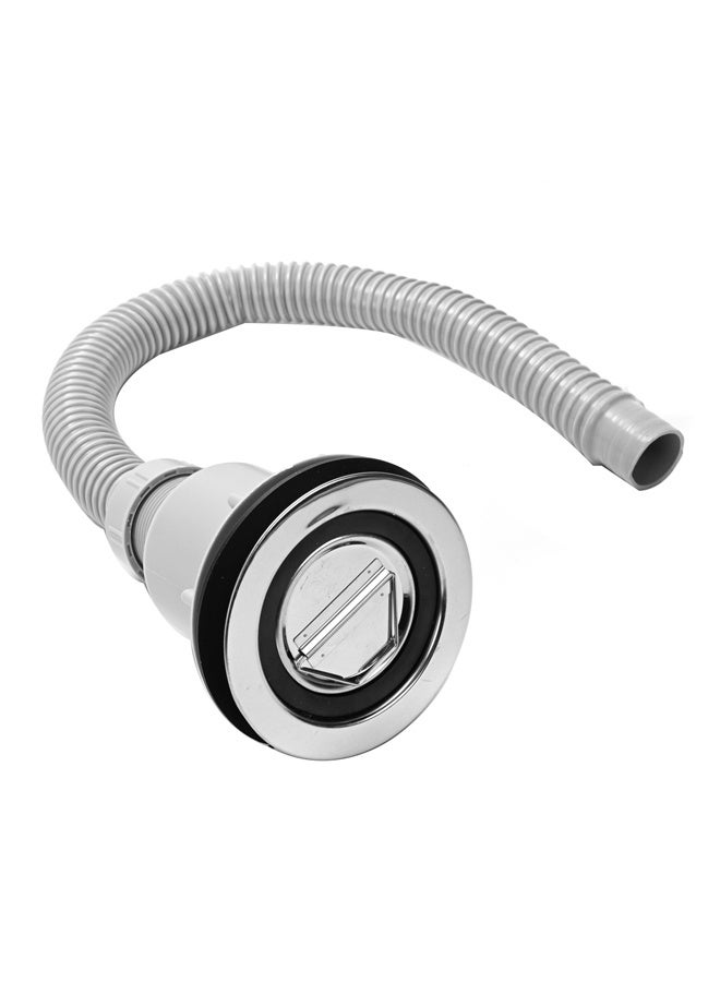 LAWAZIM Expandable Sink Drain Pipe - 60cm (23.6inch) - Flexible Sink Drain Hose with Strainer Basket & Stopper, Easy Install Waste Pipe for Kitchen & Bathroom, Universal Replacement Drain Assembly - Image 3