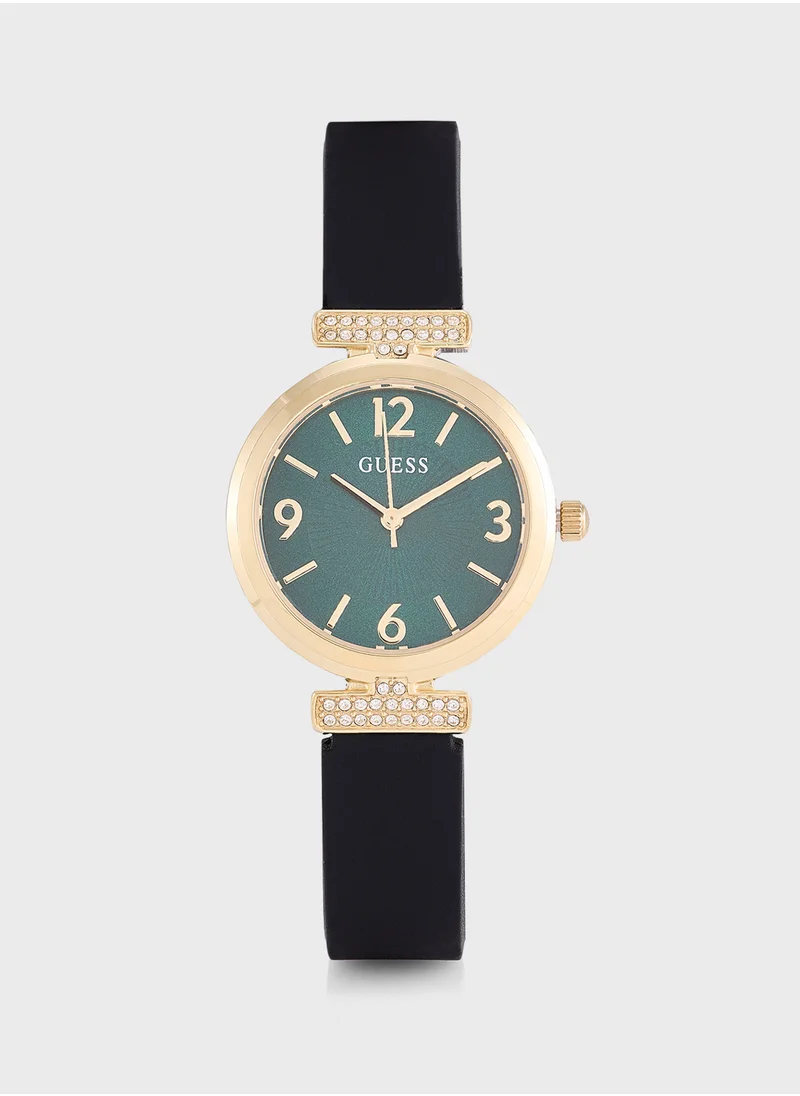 GUESS Array Pu Strap Analog Watch