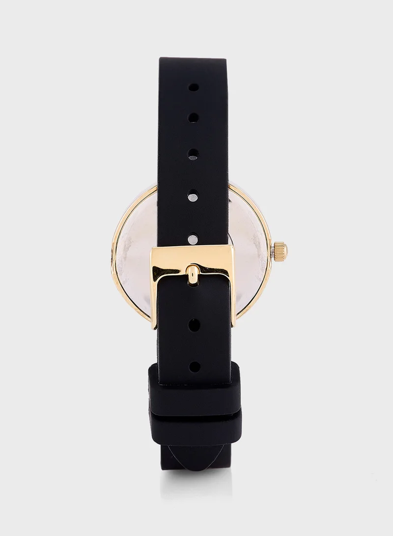 GUESS Array Pu Strap Analog Watch
