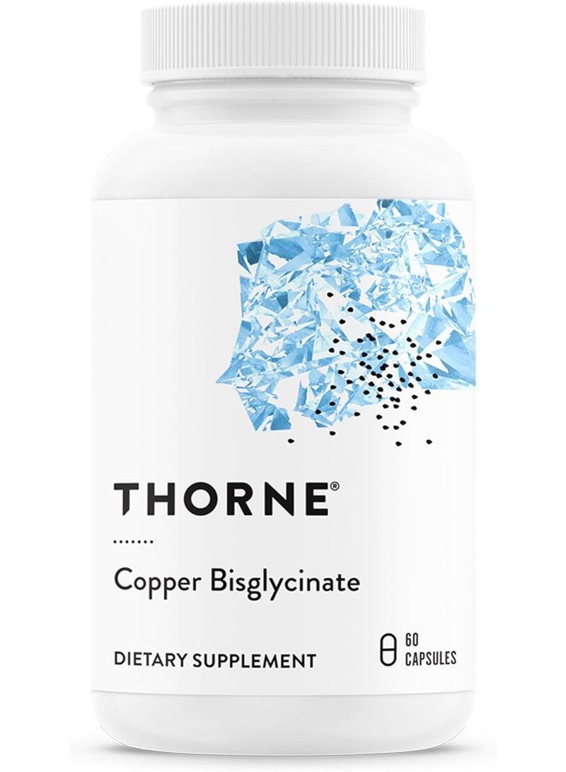 Thorne Copper Bisglycinate Dietary Supplement 60 Capsules - Image 1