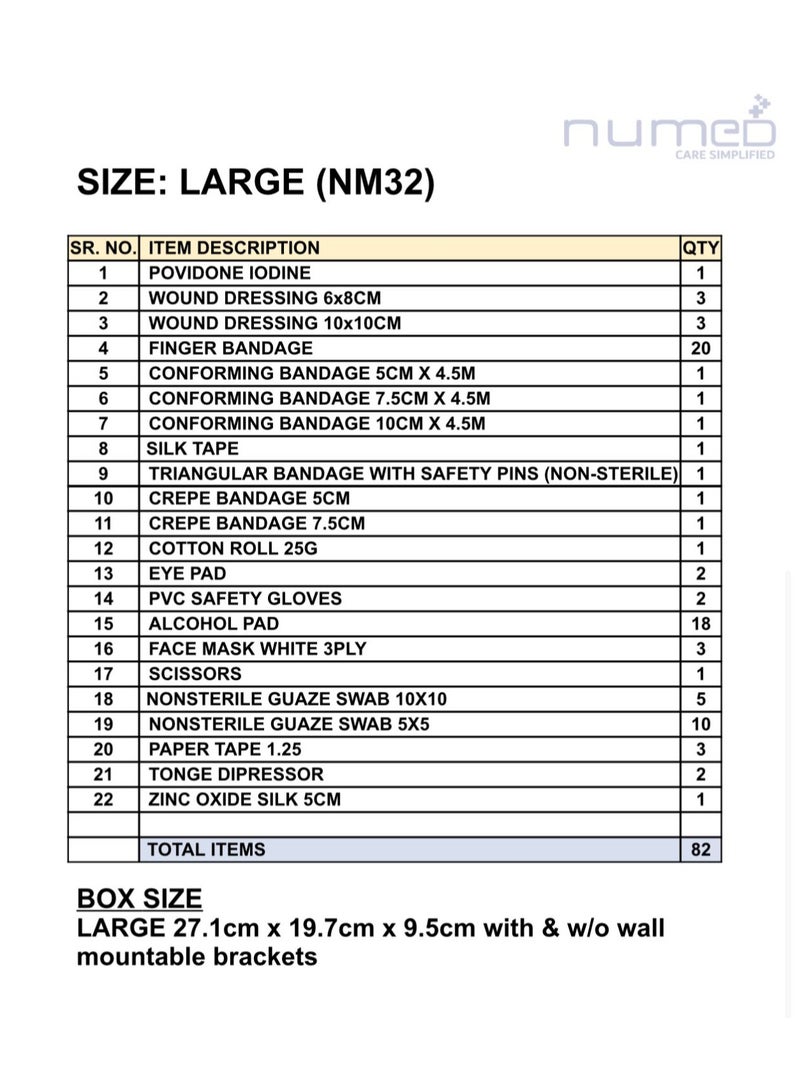 مرقمة صندوق الإسعافات الأولية كبير - Image 3
