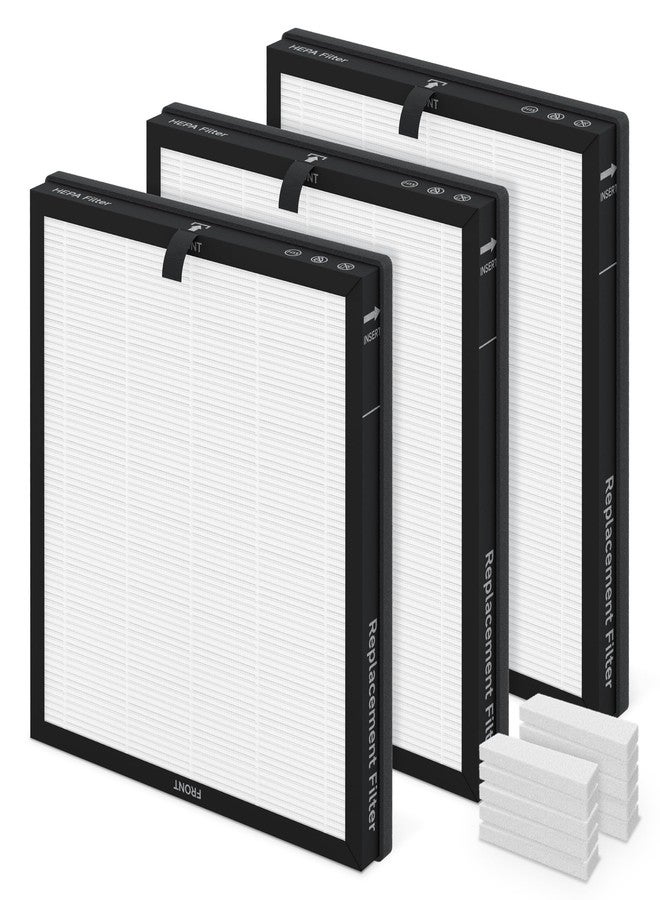CFKREYA 3 Pack AP2301 Replacement Filter for AIRTOK AP2301, Honeyuan ZY3866G, SereneLife SLARP1076WT & SLARP1076BK Air Purifiers | 3-in-1 HEPA + Carbon Filter - Image 1