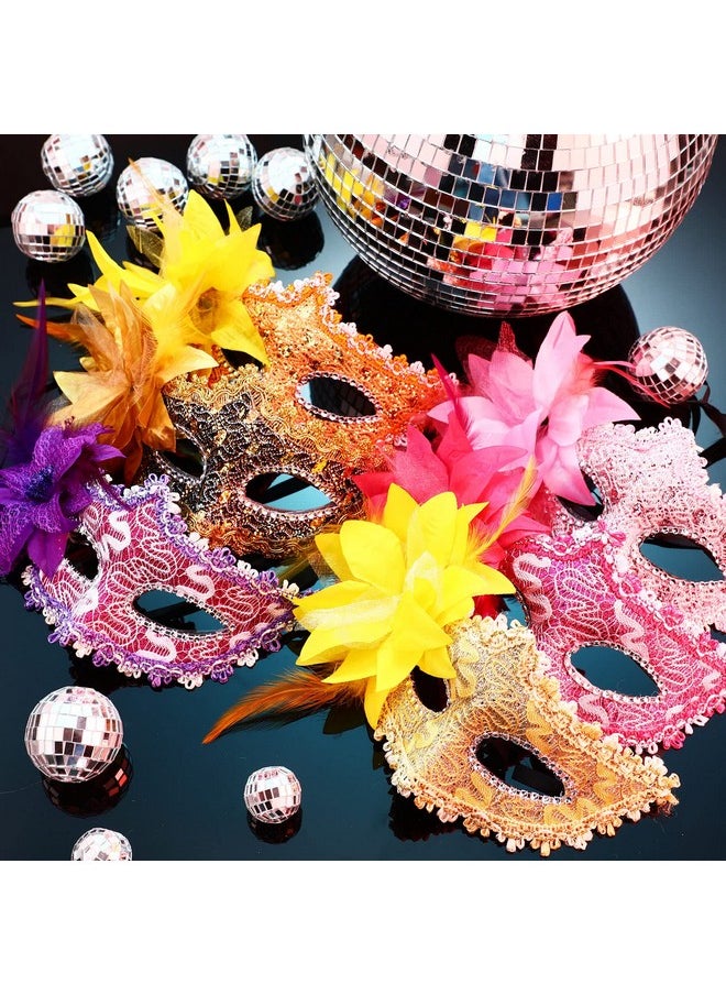Yilloog Yilloog 24 Pack Masquerade Mask Unisex Half Face Venetian Masks Mardi Gras Masks Antique Look Costumes Party Accessory(Multicolor)  - Image 3