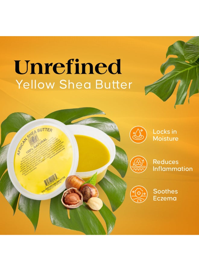 RA Cosmetics 100 Natural Unrefined Yellow Shea Butter Pure African Luxury for Skin Hair Sourced from Ghana 16oz Jar - Image 4
