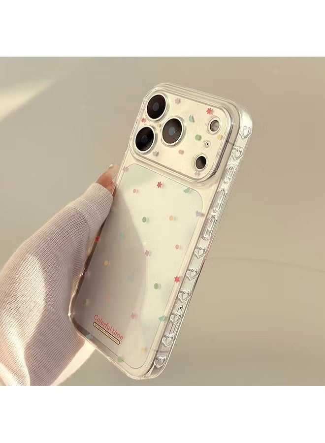 Compatible for iPhone 17 Pro Max Case - Geometric Pattern Phone Case - Transparent Phone Case - for Women Girls Soft TPU Bumper Anti-Scratch Shockproof Full Camera Protective Case Cover - Image 3