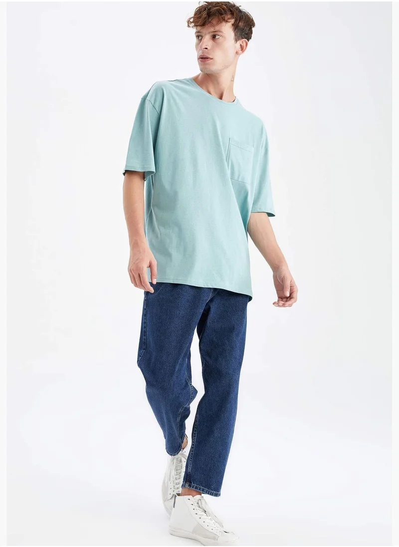 DeFacto Oversize Fit Short Sleeve Knitted T-shirt