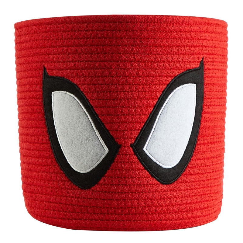 Idea Nuova Marvel Spiderman Rope Storage Basket â€“ 10'' x 10'' Figural Organizer Bin, Soft & Durable for Kids Room, Toys, Laundry or Nursery DÃ©cor - Image 1