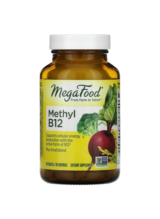 MegaFood MegaFood, Methyl B12, 90 Tablets  - Image 1