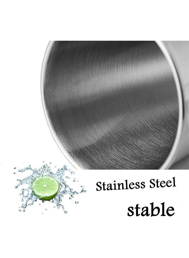 Hayat Comfort Stainless Steel Metal Cup, Durable Stainless Steel Mug, Metal Cups, Cold Drink and Coffee Cup Coffee, Tea, Cold Drinks, Home and Outdoor Use, Unbreakable (350ml) - Image 2