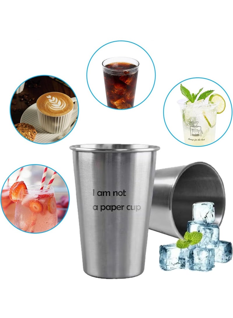 Hayat Comfort Stainless Steel Metal Cup, Durable Stainless Steel Mug, Metal Cups, Cold Drink and Coffee Cup Coffee, Tea, Cold Drinks, Home and Outdoor Use, Unbreakable (350ml) - Image 3