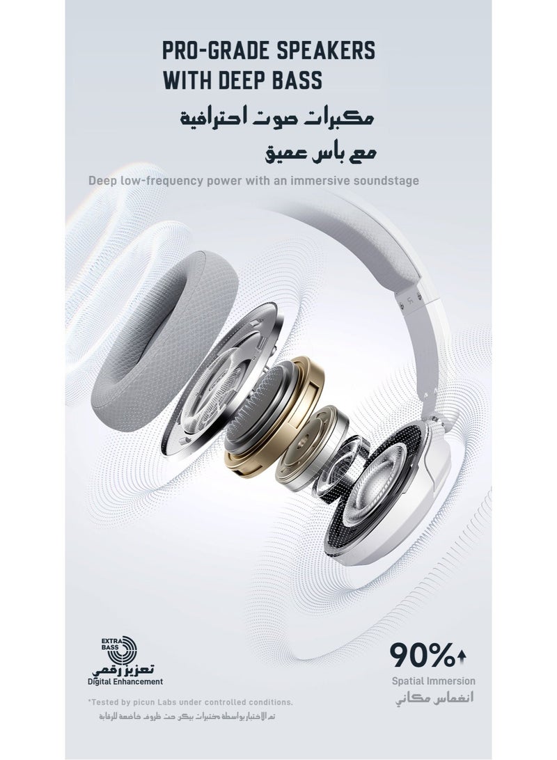 بيكن سماعة قيمنق الإصدار الجديد PICUN G2 PRO ، صوت محيطي 7.1، سماعات ألعاب USB 2.4 جيجا هرتز مع ميكروفون إلغاء الضوضاء ENC Bluetooth، سماعة رأس لاسلكية للكمبيوتر الشخصي PS5 PS4 Mac Switch - Image 4