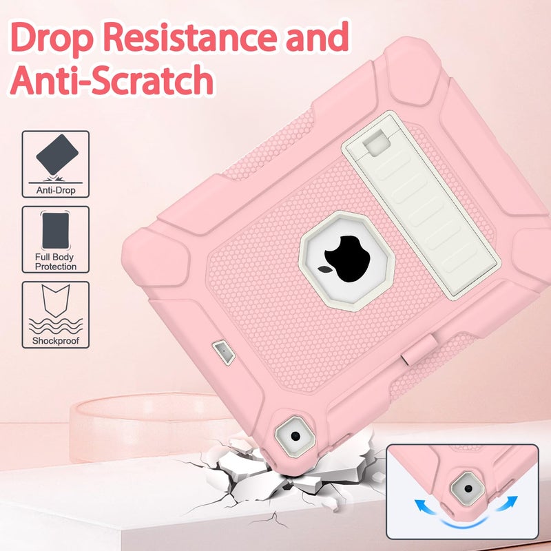 BMOUO Case for iPad 6th 5th Generation (iPad 9.7 inch, 2018/2017), Shockproof Protective iPad 9.7 Case with Built-in Stand/Pencil Holder for iPad 6th/5th Gen, Air 2, Pink - Image 5