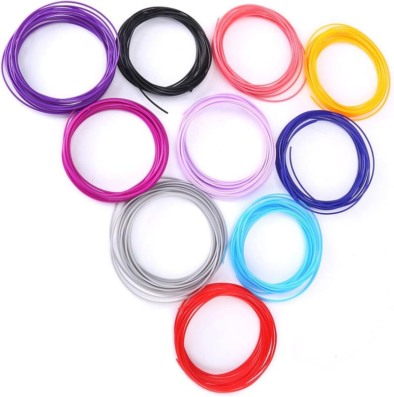 20 Colors 3D Printing Pen PCL Filament Refills, 1.75mm PCL Filament Refills for 3D Printer Printing Pen Low Temperature Pen Per Color 16.4ft - Image 3