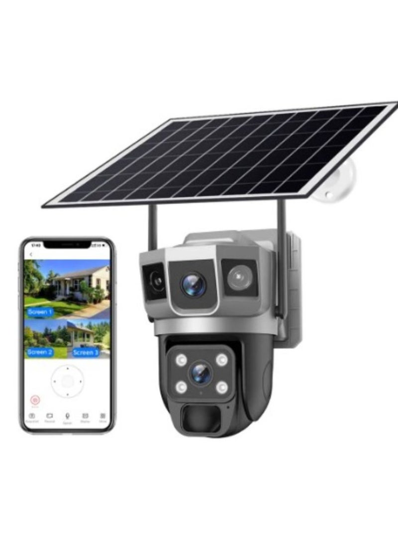 المهوس الفضاء كاميرا VTS02-WIFI-GEEK SPACE ثنائية العدسات تعمل بالطاقة الشمسية مع ثلاث شاشات فيديو  - Image 2
