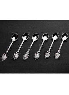 kitchen art Silver Turkish tea spoon decorated six pieces made in Turkey  - Image 1