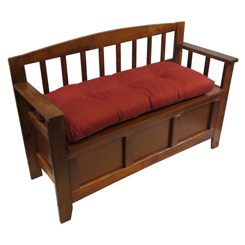 Klear Vu Klear Vu The Gripper Omega NonSlip Tufted Bench Cushion for Indoor Furniture Entryway Storage Bay Window Corner Nook or Piano Seat 35 Inches 09 Flame