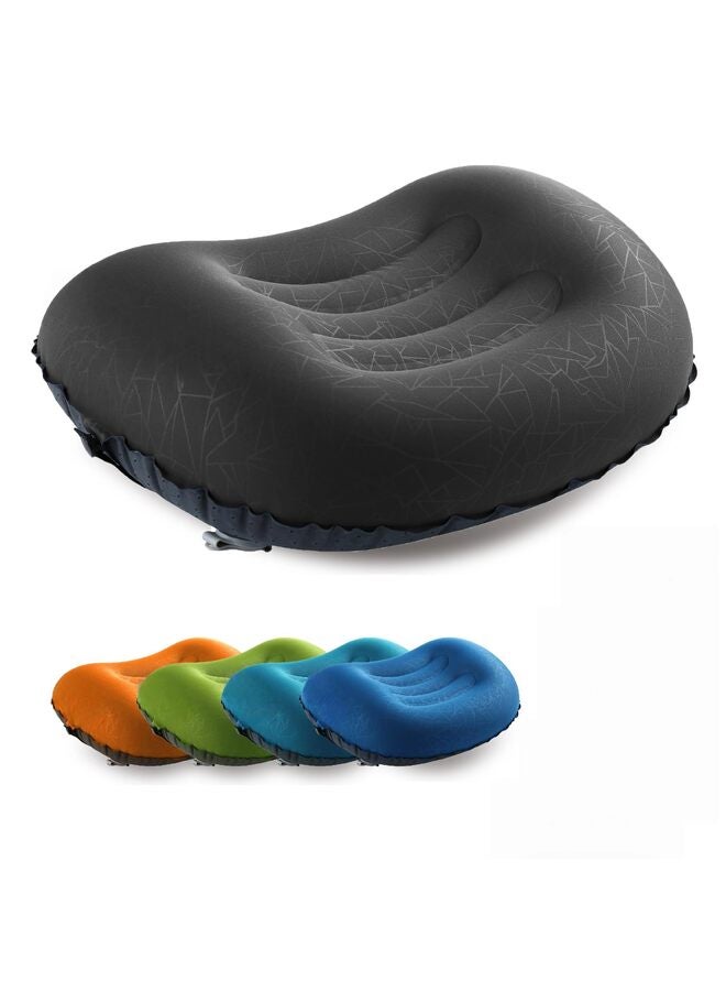 LAMAY Ultralight Inflatable Camping Travel Pillow Compressible Compact, Comfortable Ergonomic Inflating Pillows for Neck Lumbar Support While Camp Hiking Backpacking Black - Image 1