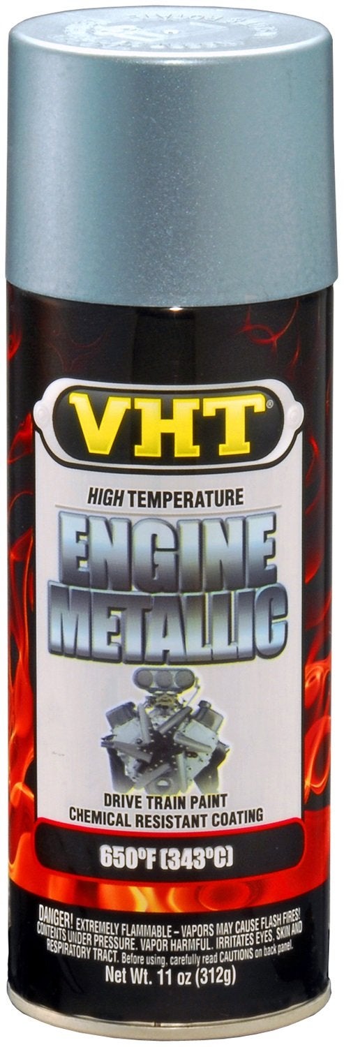 VHT SP403 Engine Metallic Titanium Silver Blue Paint Can - 11 oz. - Image 1