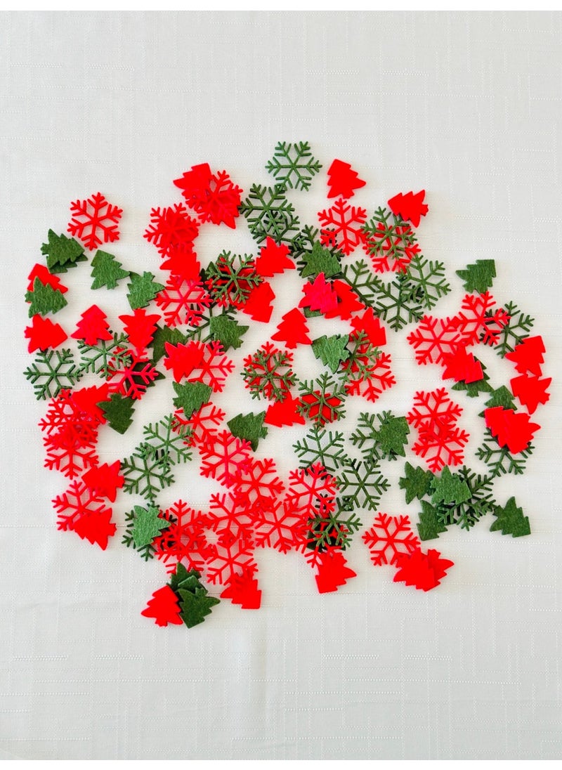 Karter İnovasyon Christmas Themed Green Placemat for 8 People, Christmas Themed Green Placemat Set, Christmas Table Decor, Table Decorations  - Image 3