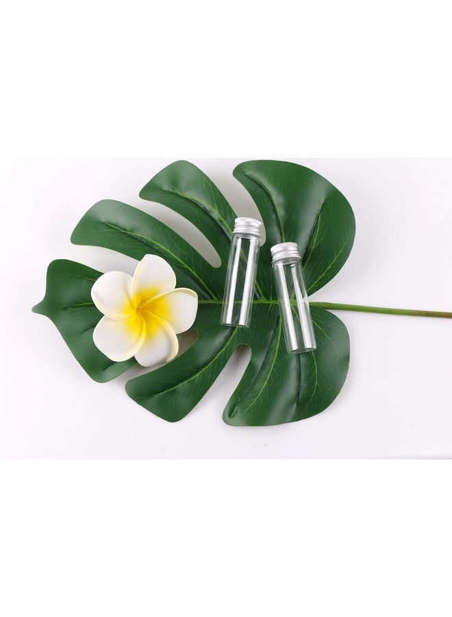 MaxMau 100 Tiny Glass Bottles Clear Small Vials 15 Milliliter Empty Mini Jars with Aluminum Screw Top Lids Sample Message Bottle Wedding Favors Decorations DIY Jewelry Accessories Liquid Hold Storage - Image 4