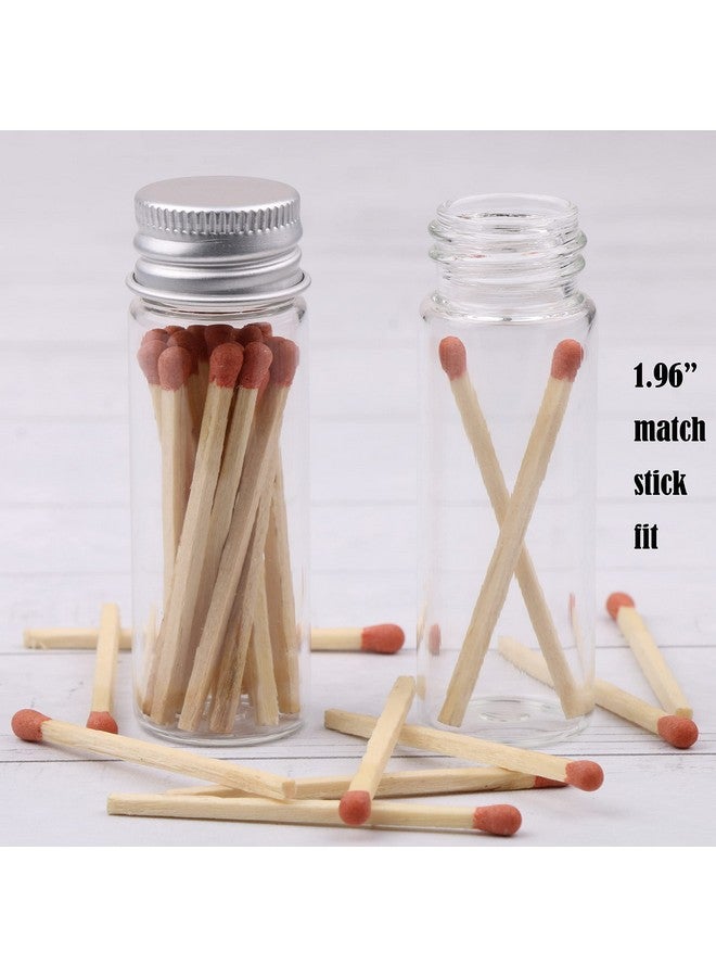 MaxMau 100 Tiny Glass Bottles Clear Small Vials 15 Milliliter Empty Mini Jars with Aluminum Screw Top Lids Sample Message Bottle Wedding Favors Decorations DIY Jewelry Accessories Liquid Hold Storage - Image 5