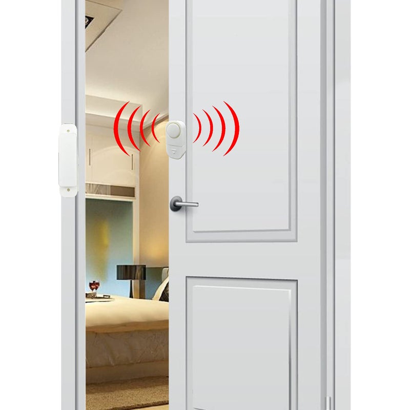 Alovexiong 6 Pack Wireless Security Window/Door Alarm, Magnetic Sensor Door Window Burglar Alert Alarm Pool Alarms Super Loud for Home, Garage, Apartment, Dorm, RV and Office(Include Batteries)… - Image 3