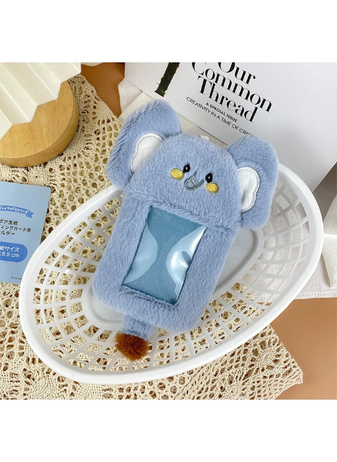 NIBEMINENT 1 - Piece Creative Elephant Kpop Photo Card Holder Pendant Key Chain ID Badge Holder ID Card Holder Photo Card Protector for School ID Office ID Access Card for Women Girls  - Image 1