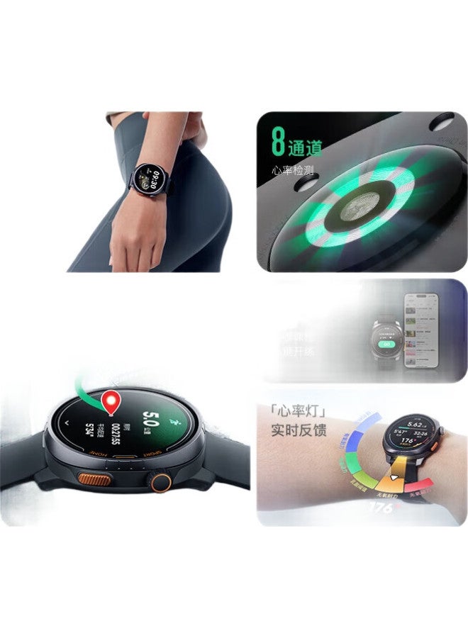 Keep Smart Fitness Tracker, Home Workout Guidance, Outdoor Running Positioning, Blood Oxygen Monitoring, Pilot 1 Night Running Black - Image 1