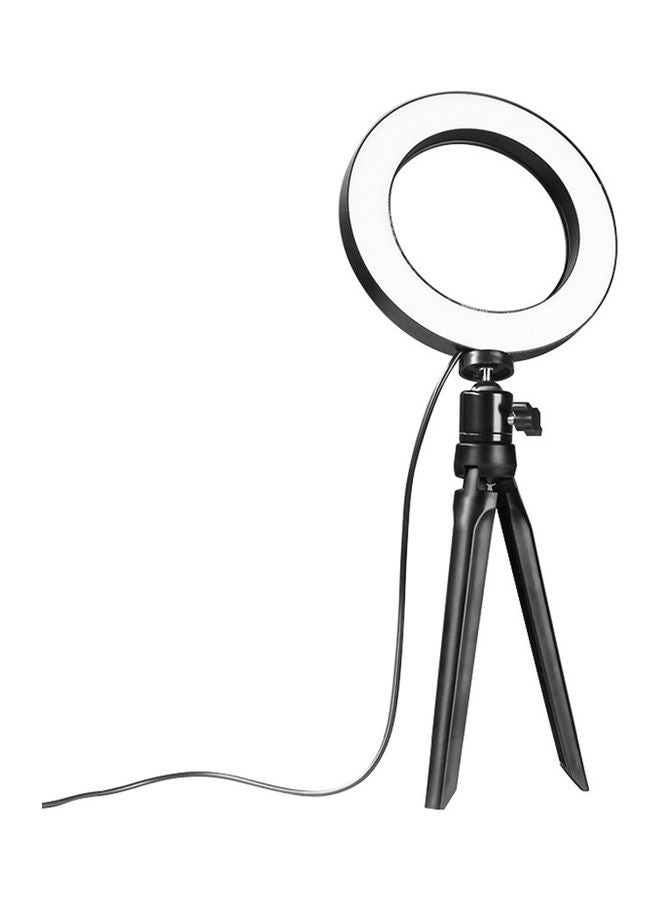 NIBEMINENT Selfie Ring Makeup Flash LED Light with Stand Black - Image 4
