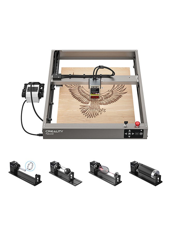 Creality 3D Falcon2 Laser Engraver & 3in1 Jaw Rotary Kit Pro Upgrade Package 12W Laser Head with Integrated Air Assist System High Speed Ultra Thin Spot Engraving and Cutting Machine Quick Assembly  - Image 1