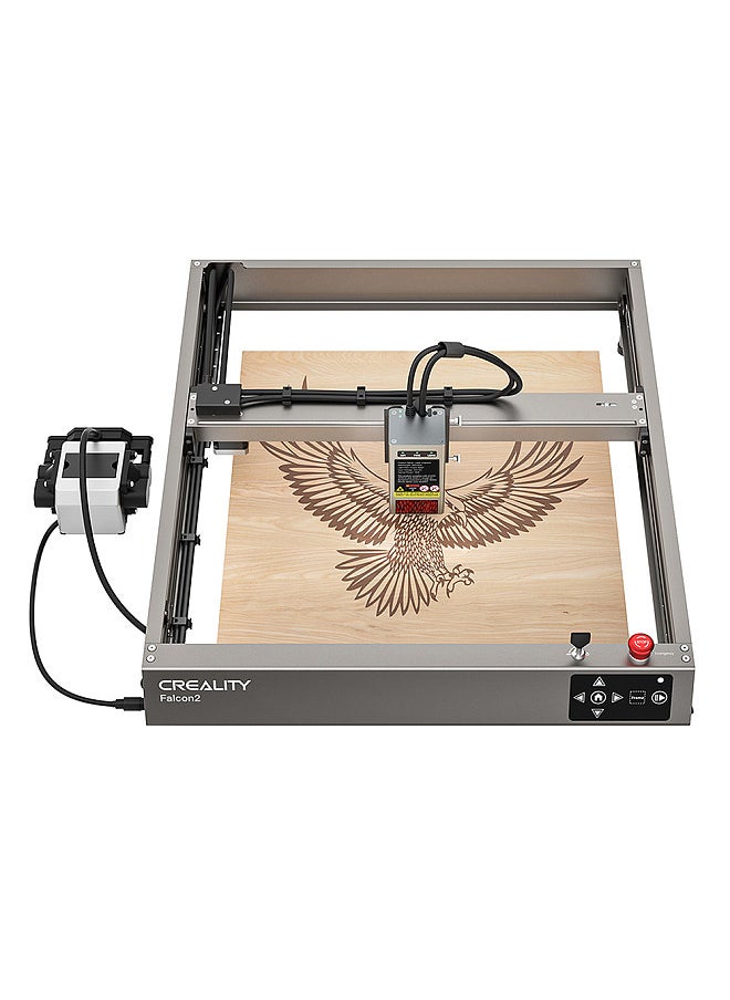 Creality 3D - Falcon2 Laser Engraver & 3in1 Jaw Rotary Kit Pro Upgrade Package 12W Laser Head with Integrated Air Assist System High Speed Ultra Thin Spot Engraving and Cutting Machine Quick Assembly - Image 1