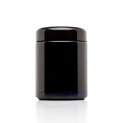 Infinity Jars 250 ml (8.3 fl oz) Tall Black Ultraviolet Refillable Empty Glass Screw Top Jar - Image 1